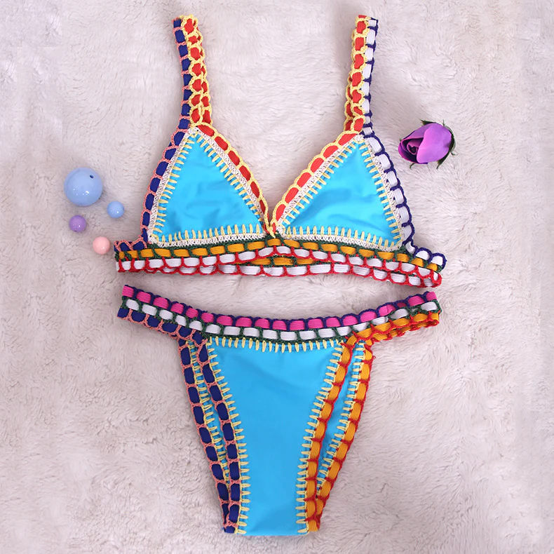 Women's Bikini Top and -Bottom – Crochet Design – Triangle Cups – Low Waist – Comfort Fit - Image 11