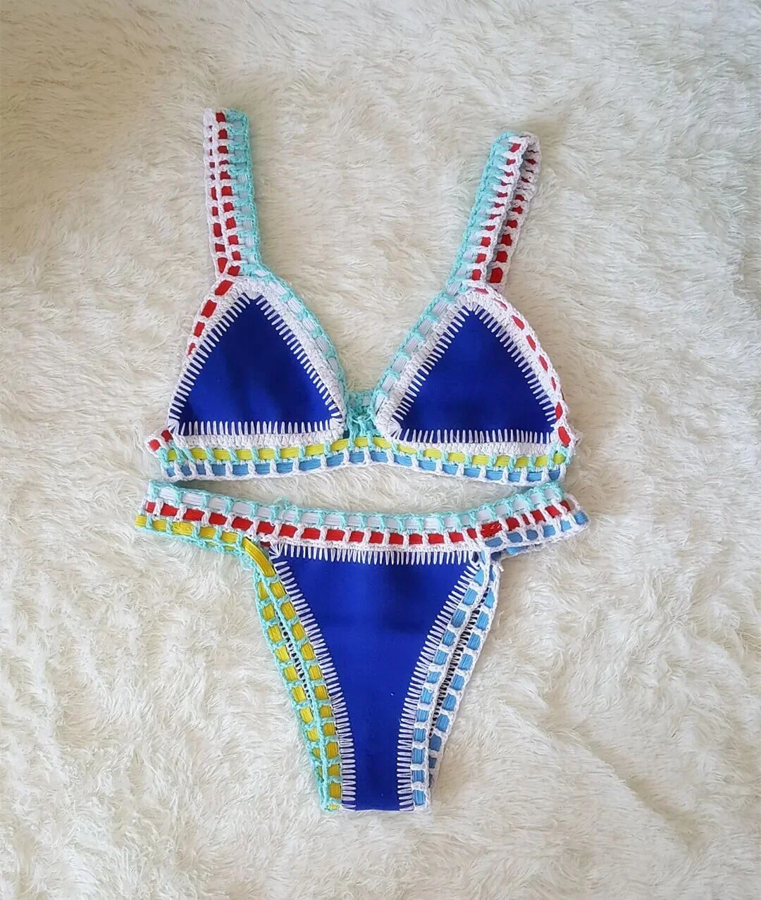 Women's Bikini Top and -Bottom – Crochet Design – Triangle Cups – Low Waist – Comfort Fit - Image 7
