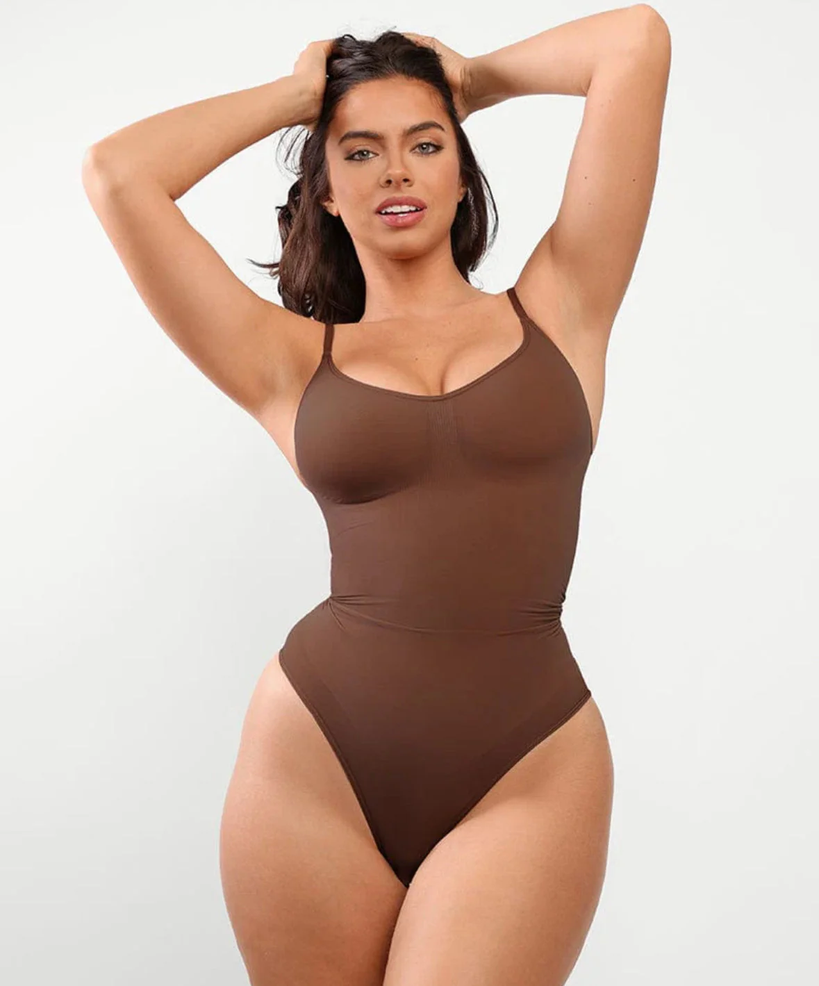 Women's Bodysuit – Seamless Fit – Thong Back – Adjustable Straps – Elegant Neckline - Image 5