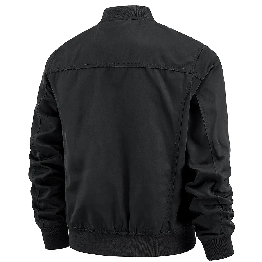 Noah Regular Fit Bomber Jacket | Multi-Pocket Velcro Jacket - Image 5