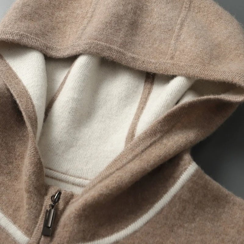Noah Regular Fit Hoodie | Zip Front Contrast Trim Hoodie - Image 12