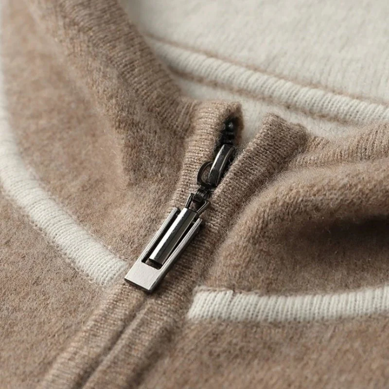 Noah Regular Fit Hoodie | Zip Front Contrast Trim Hoodie - Image 13