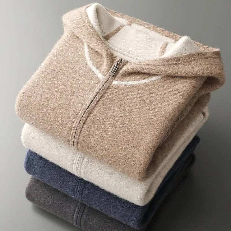 Noah Regular Fit Hoodie | Zip Front Contrast Trim Hoodie - Image 17