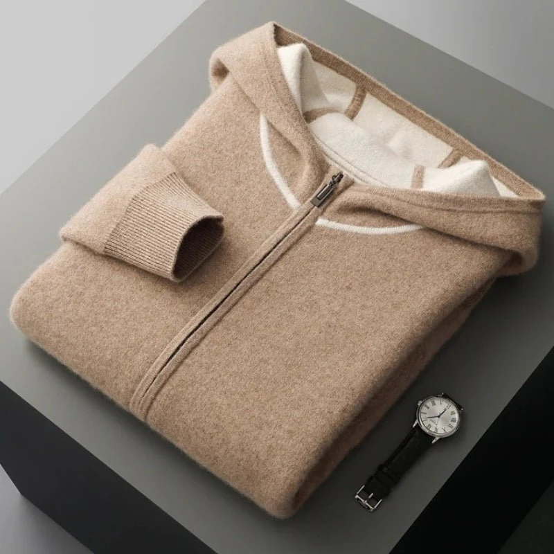 Noah Regular Fit Hoodie | Zip Front Contrast Trim Hoodie - Image 5