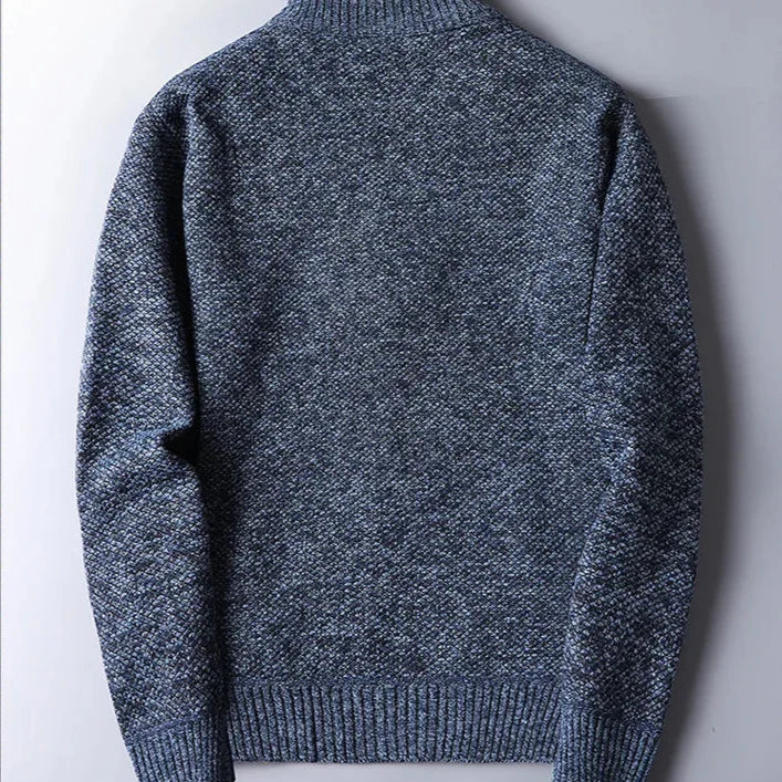 Noah Regular Fit Quarter-Zip Sweater | Hip-Length Solid Sweater - Image 3