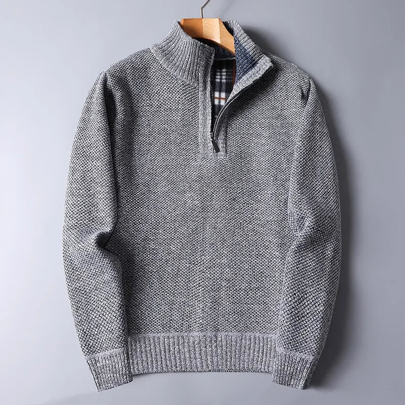 Noah Regular Fit Quarter-Zip Sweater | Hip-Length Solid Sweater - Image 5