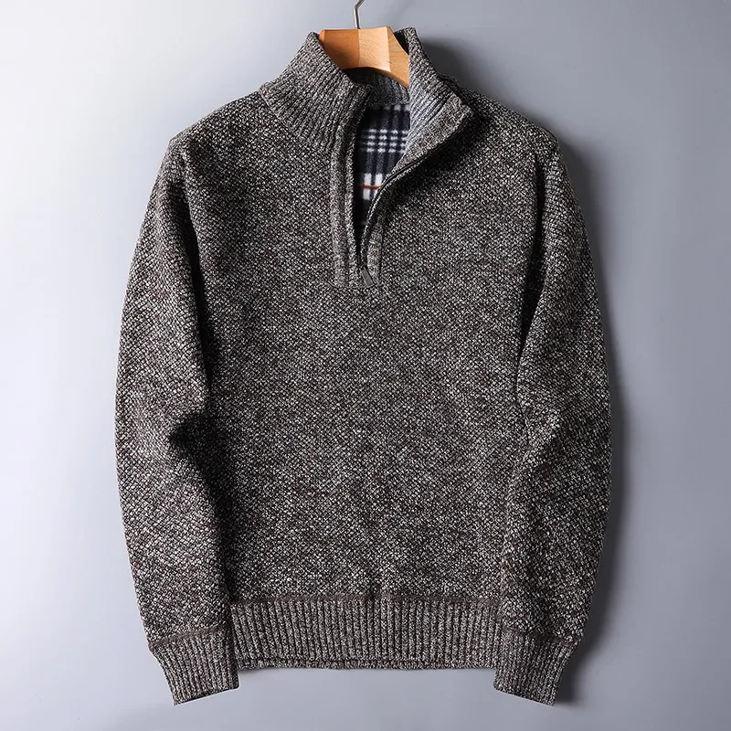 Noah Regular Fit Quarter-Zip Sweater | Hip-Length Solid Sweater - Image 7