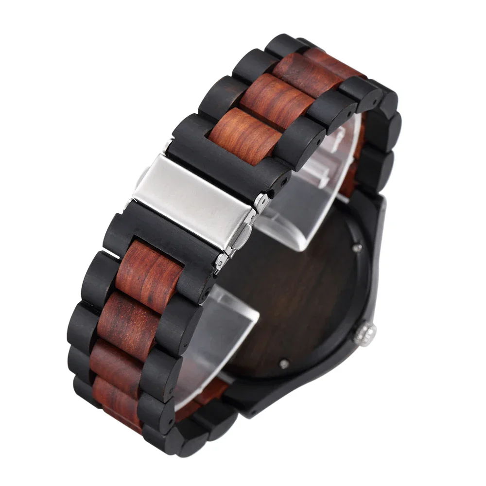 Noah Wooden Skeleton Dial Analog Wristwatch | Solid Wristwatch - Image 10