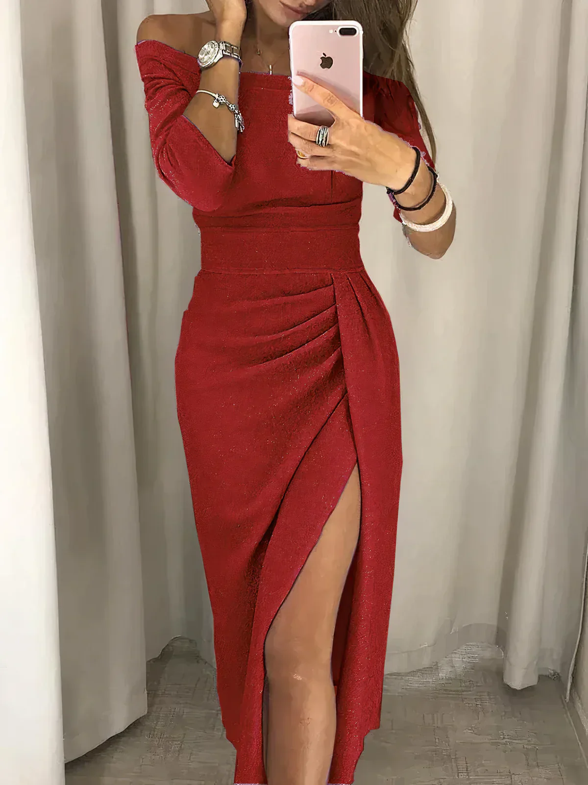 Nora – Elegant Slit Dress for Women - Image 2