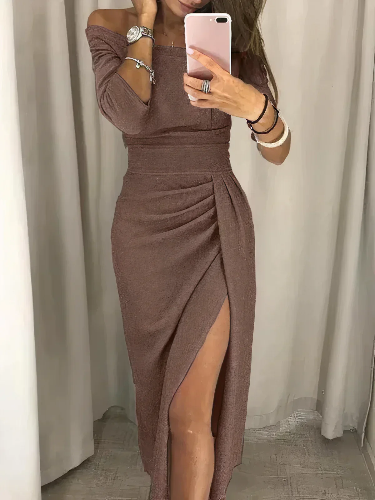 Nora – Elegant Slit Dress for Women - Image 3