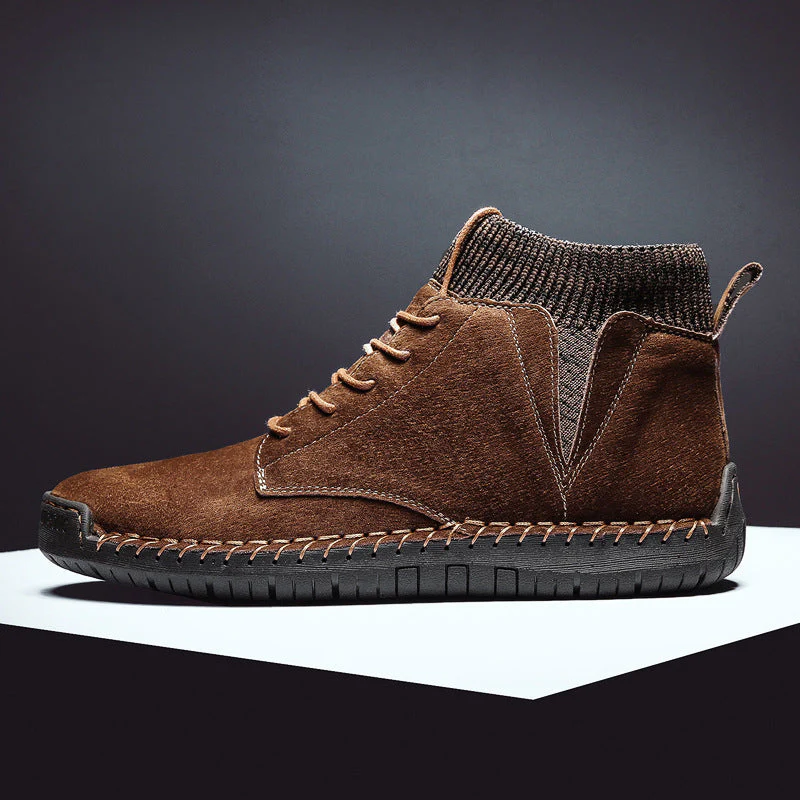 Oliver Ankle-Length High-Top Sneakers | Lace-Up Ribbed Cuff Sneakers - Image 5
