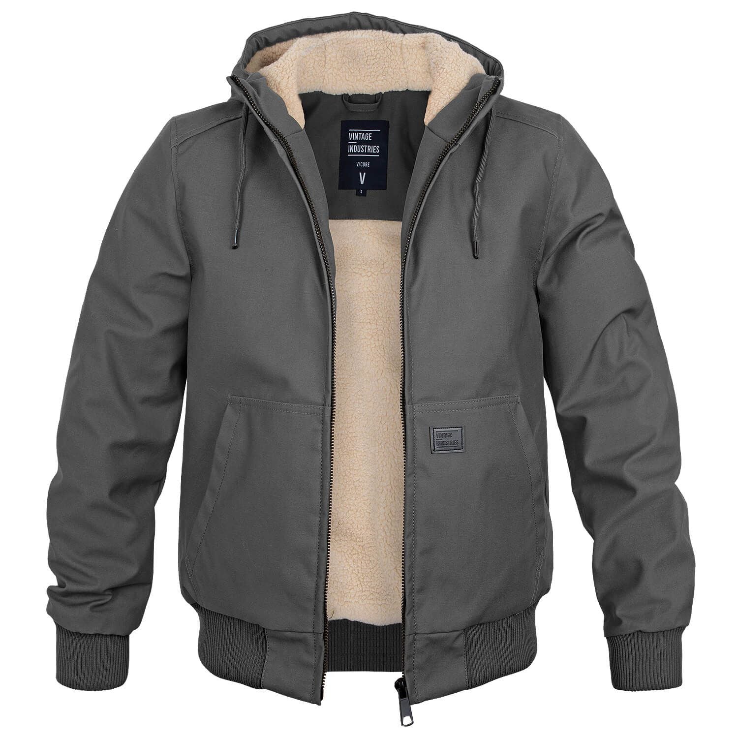 Oliver Hooded Bomber Jacket | Drawstring Hood Ribbed Cuffs Bomber Jacket - Image 3