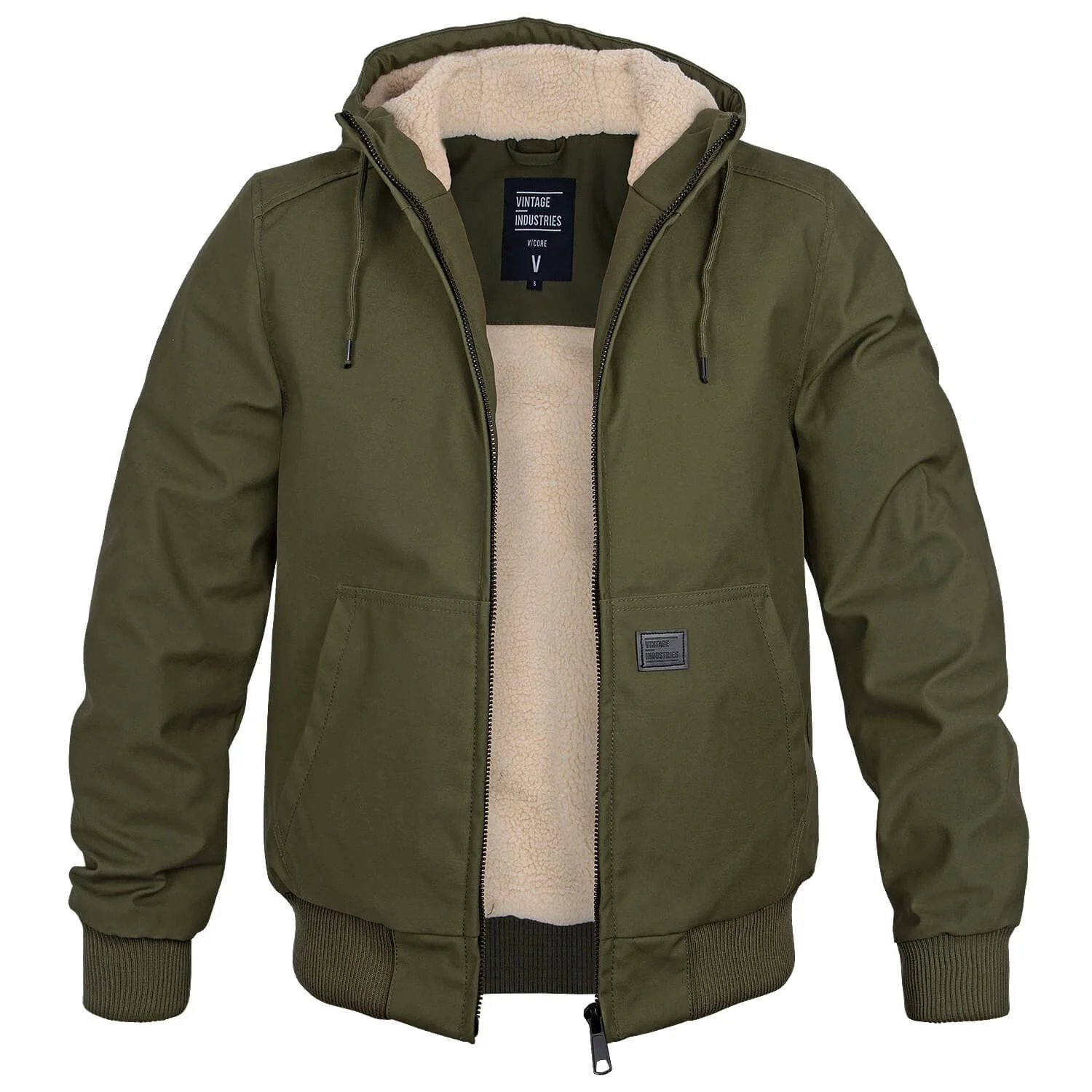 Oliver Hooded Bomber Jacket | Drawstring Hood Ribbed Cuffs Bomber Jacket - Image 4