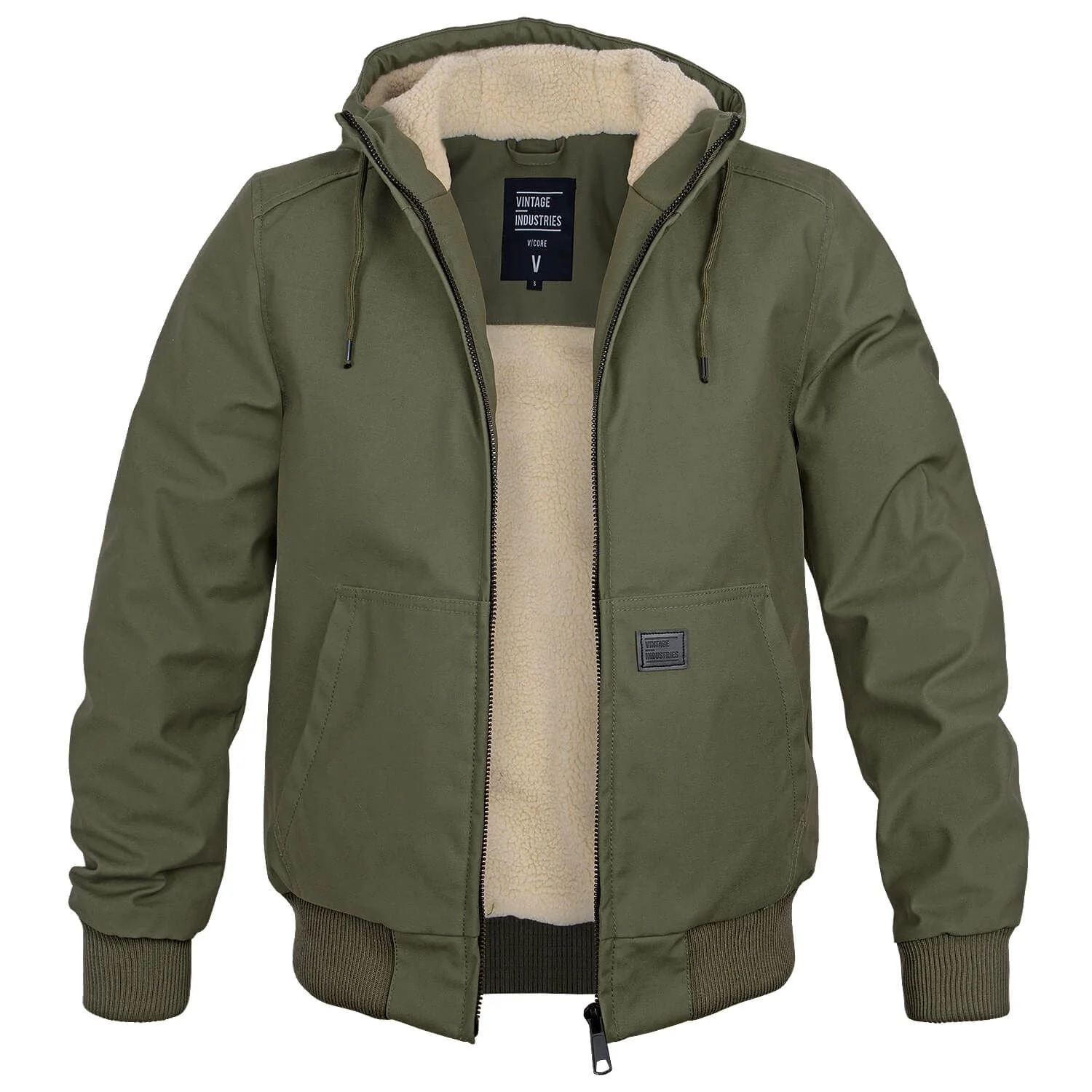 Oliver Hooded Bomber Jacket | Drawstring Hood Ribbed Cuffs Bomber Jacket - Image 5