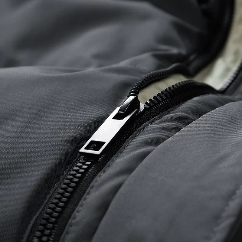 Oliver Hooded Puffer Coat | Quilted Striped Sleeves Zip Pockets Coat - Image 8