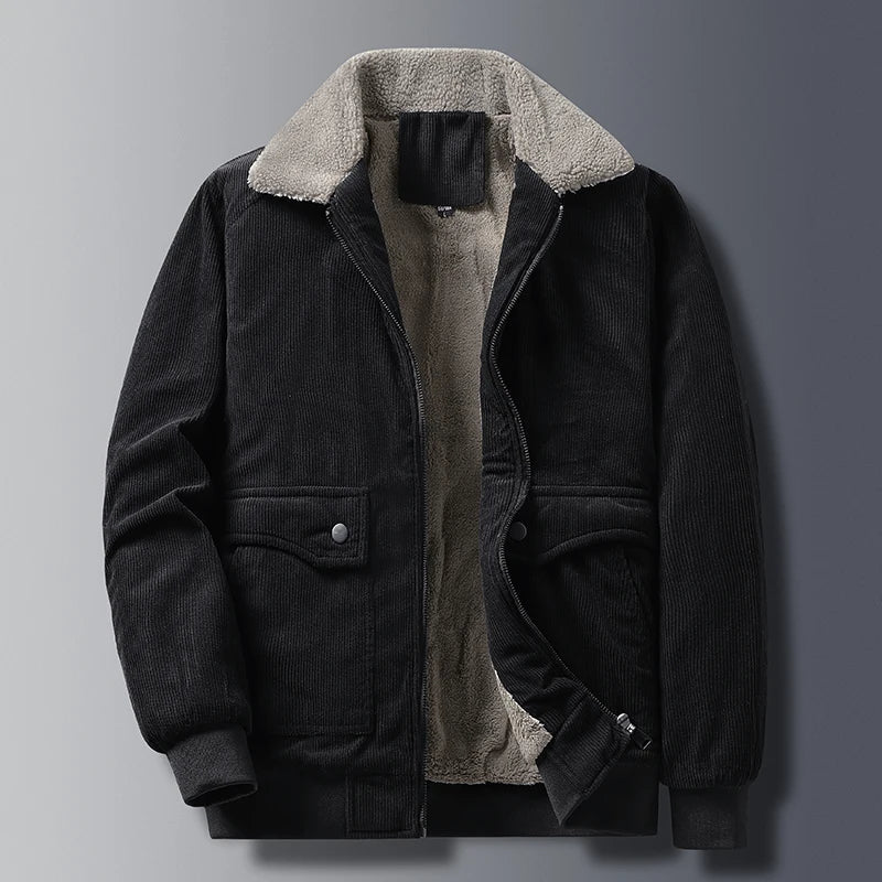 Oliver Relaxed Fit Bomber Jacket | Collar Zipper Front Bomber Jacket - Image 2
