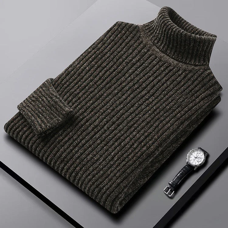 Oliver Slim Fit Turtleneck Sweater | Ribbed Long Sleeve Sweater - Image 4