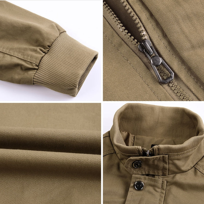 Oliver Utility Jacket Cargo Pants Two-Piece Set | Ribbed Cuffs Button Pockets Cargo Pants - Image 4