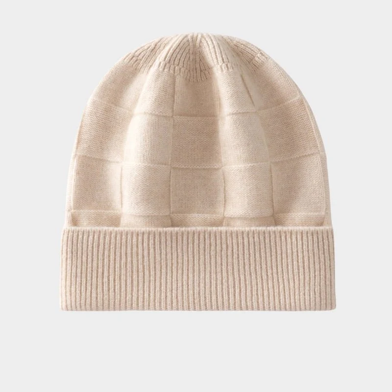 Oliver Quilted Beanie | Ribbed Check Head Coverage Beanie - Image 2
