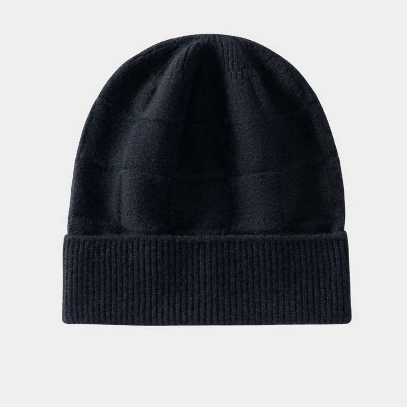 Oliver Quilted Beanie | Ribbed Check Head Coverage Beanie - Image 4