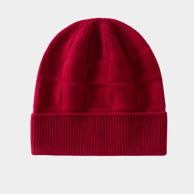 Oliver Quilted Beanie | Ribbed Check Head Coverage Beanie - Image 5