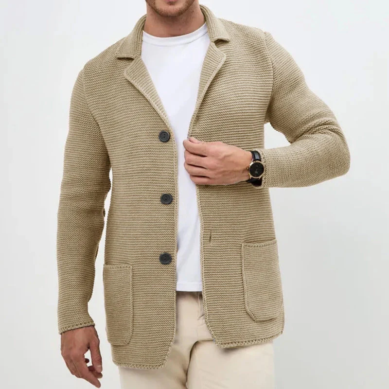 Oliver Regular Fit Cardigan | Button Front Patch Pockets Cardigan - Image 2