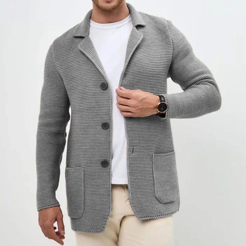 Oliver Regular Fit Cardigan | Button Front Patch Pockets Cardigan - Image 3