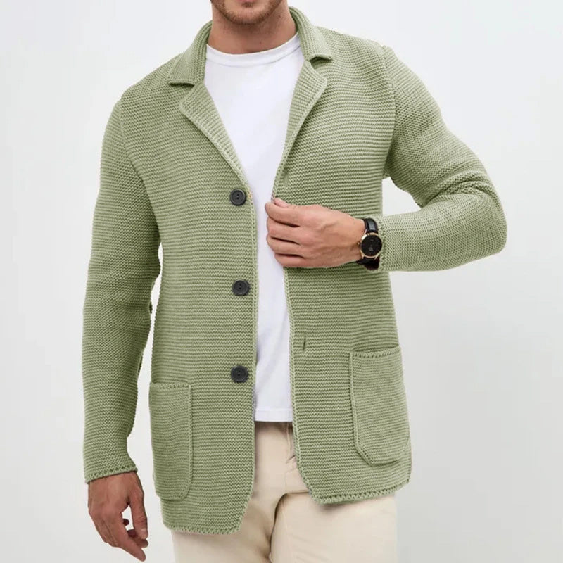 Oliver Regular Fit Cardigan | Button Front Patch Pockets Cardigan - Image 4