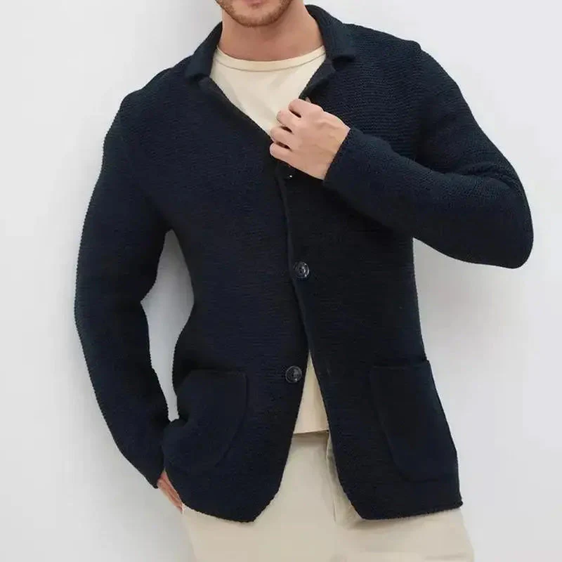 Oliver Regular Fit Cardigan | Button Front Patch Pockets Cardigan - Image 5