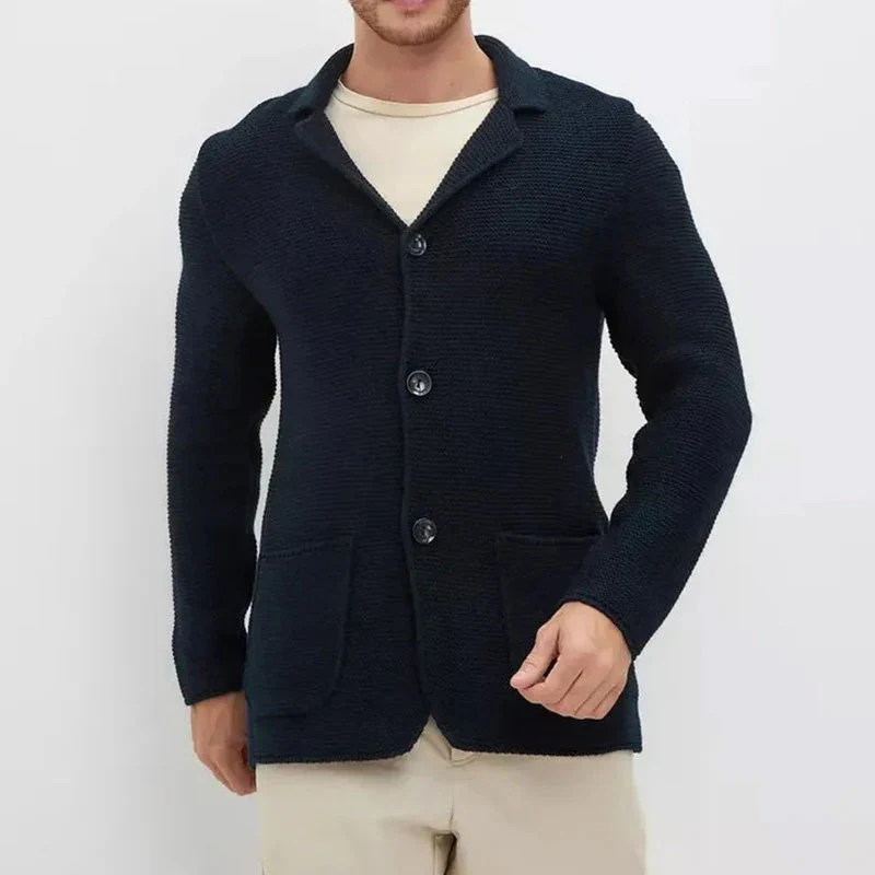 Oliver Regular Fit Cardigan | Button Front Patch Pockets Cardigan - Image 6