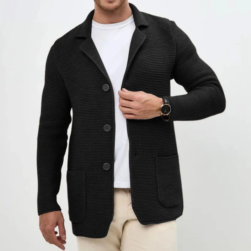 Oliver Regular Fit Cardigan | Button Front Patch Pockets Cardigan - Image 7