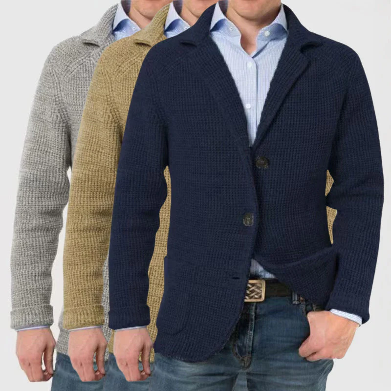Oliver Regular Fit Cardigan | Collared Button Front Cardigan - Image 6