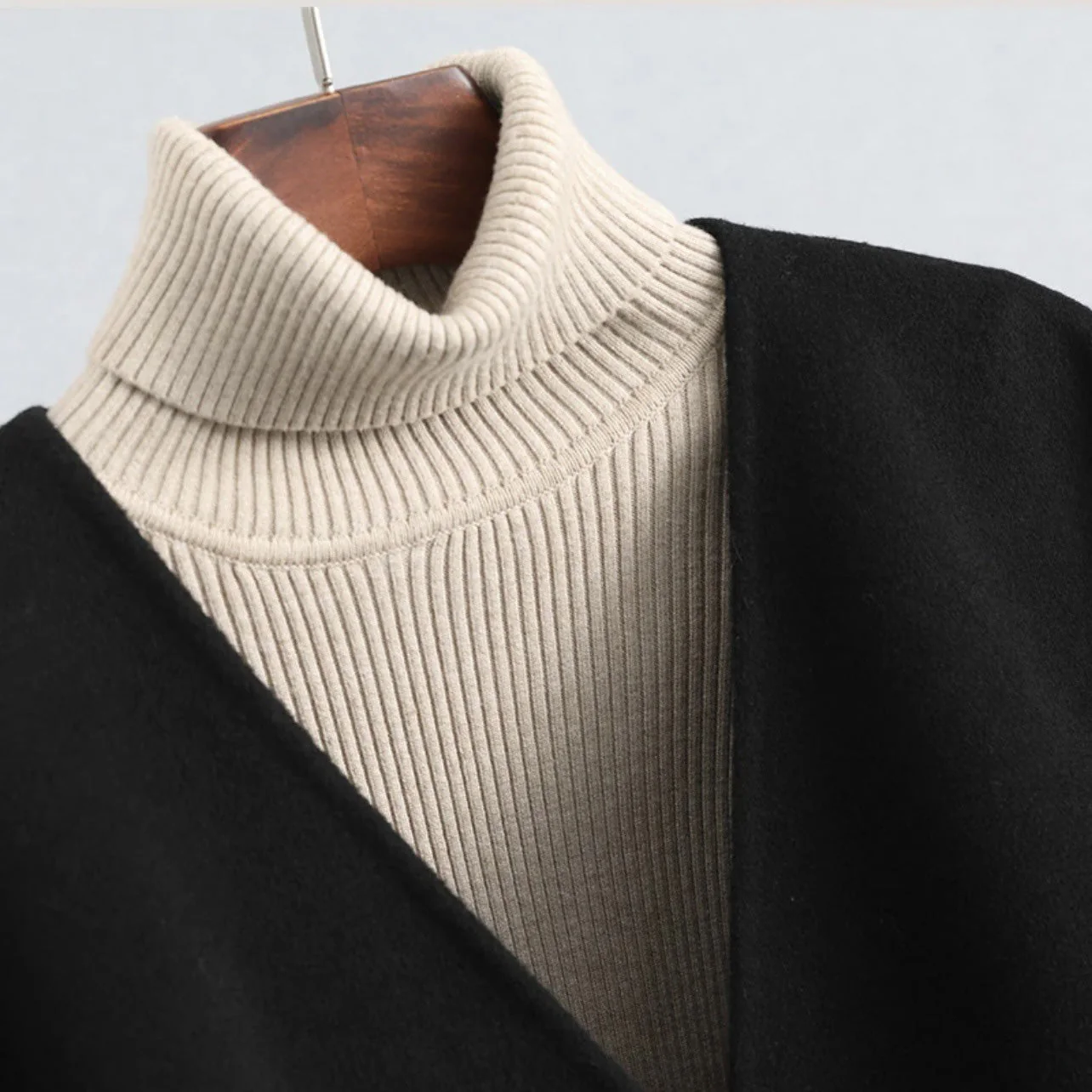 Olivia Draped Cape Coat | Toggle Closure Hip-Length Coat - Image 5