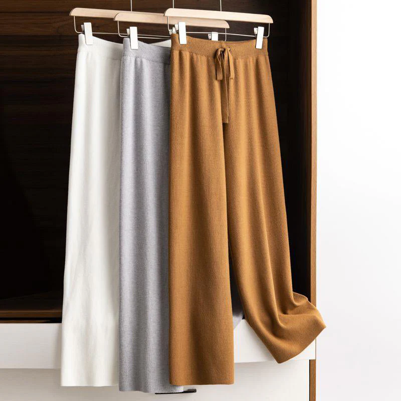 Olivia Relaxed Fit Wide-Leg Pants | Drawstring Waist Pants - Image 8
