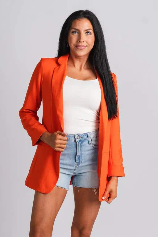 Orange blazer with cuffs - Image 2