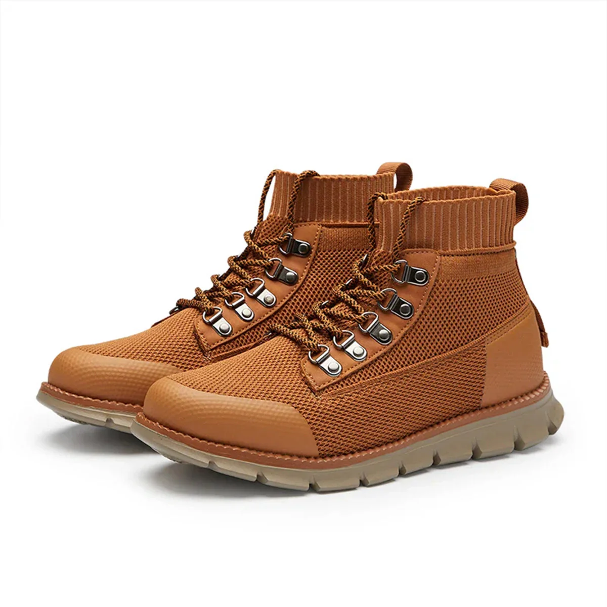 Oscar Ankle-Length Combat Boots | Chunky Sole Mesh Combat Boots - Image 11