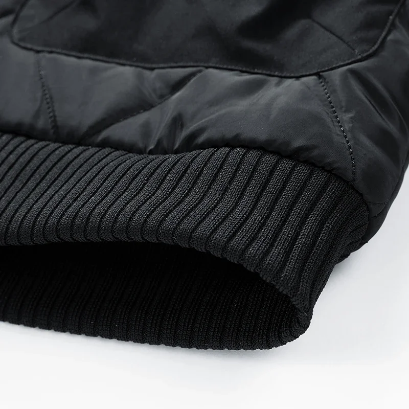 Oscar Quilted Relaxed Fit Bomber Jacket | Ribbed Collar Zip Front Bomber Jacket - Image 10