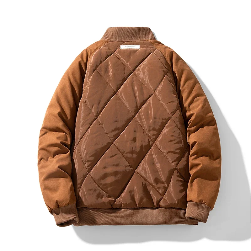 Oscar Quilted Relaxed Fit Bomber Jacket | Ribbed Collar Zip Front Bomber Jacket - Image 2