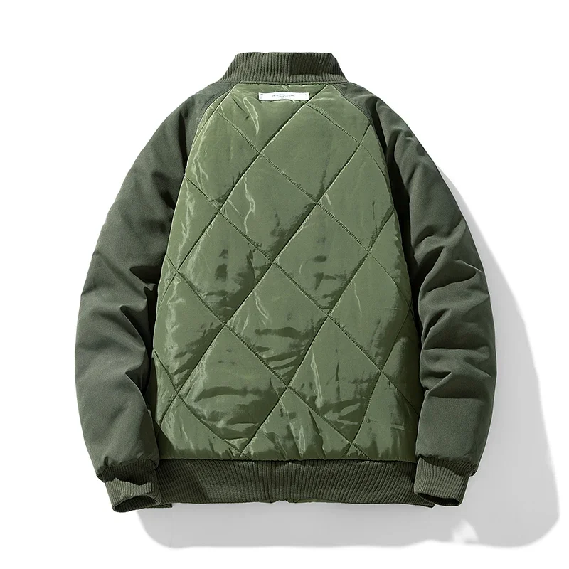 Oscar Quilted Relaxed Fit Bomber Jacket | Ribbed Collar Zip Front Bomber Jacket - Image 4