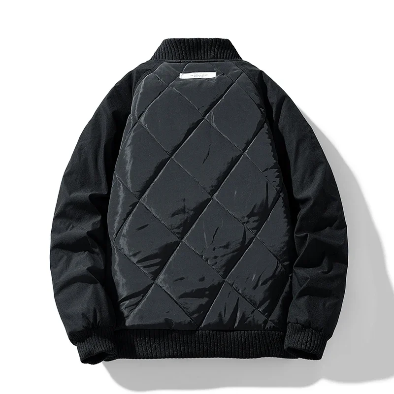 Oscar Quilted Relaxed Fit Bomber Jacket | Ribbed Collar Zip Front Bomber Jacket - Image 6