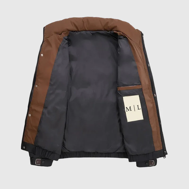 Oscar Quilted Relaxed Fit Puffer Jacket | Stand-Up Collar Hip-Length Jacket - Image 4