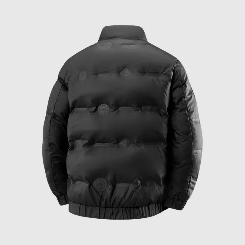 Oscar Quilted Relaxed Fit Puffer Jacket | Stand-Up Collar Hip-Length Jacket - Image 5