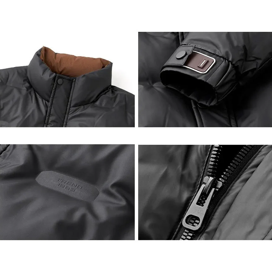 Oscar Quilted Relaxed Fit Puffer Jacket | Stand-Up Collar Hip-Length Jacket - Image 6