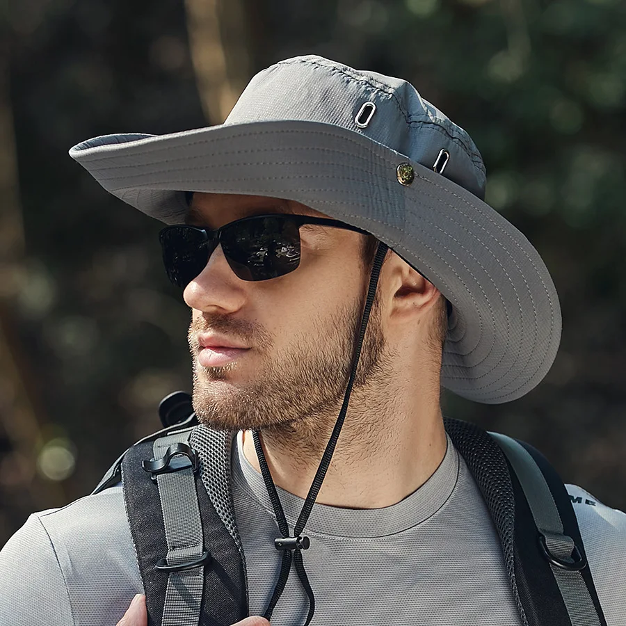 Oscar Wide Brim Bucket Hat | Chin Strap Solid Bucket Hat - Image 2