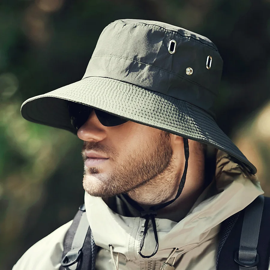 Oscar Wide Brim Bucket Hat | Chin Strap Solid Bucket Hat - Image 5