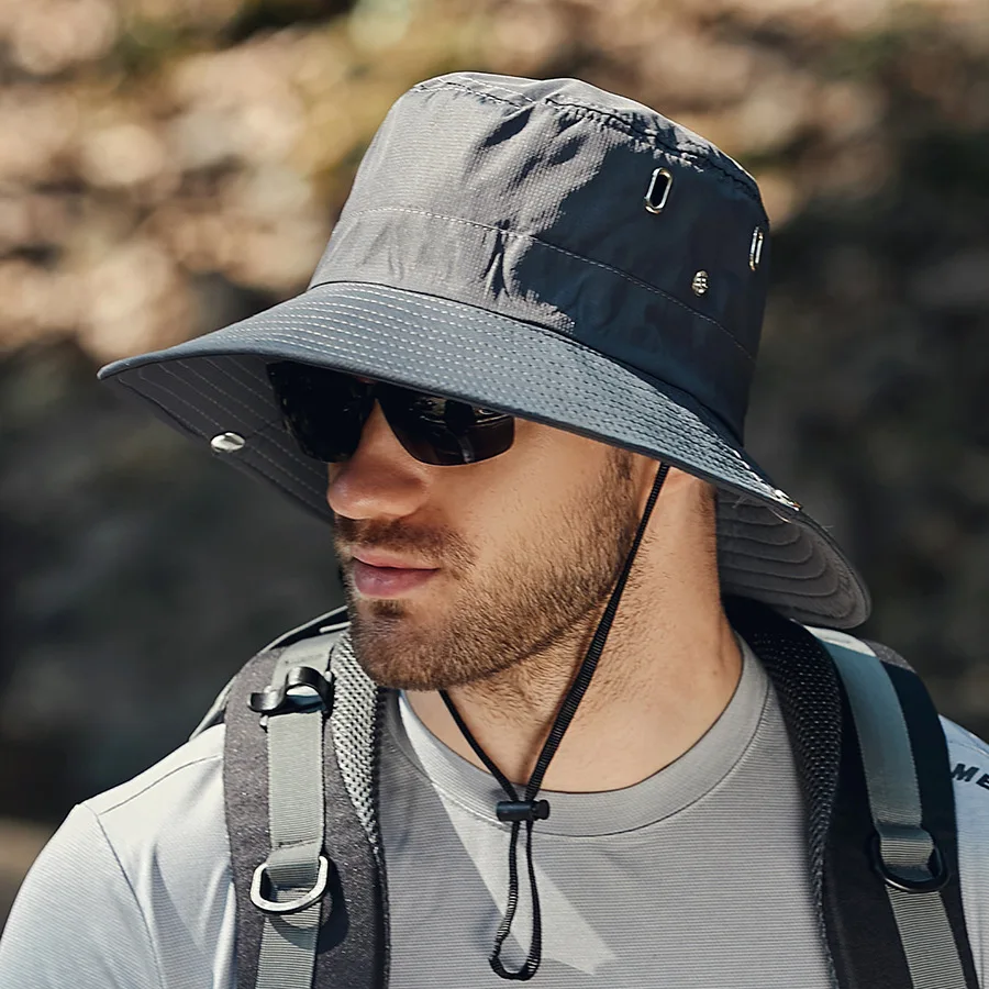 Oscar Wide Brim Bucket Hat | Chin Strap Solid Bucket Hat - Image 6