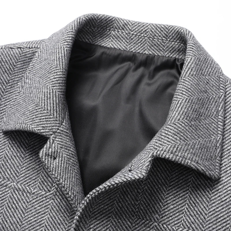 Oscar Regular Fit Jacket | Herringbone Button Front Jacket - Image 5