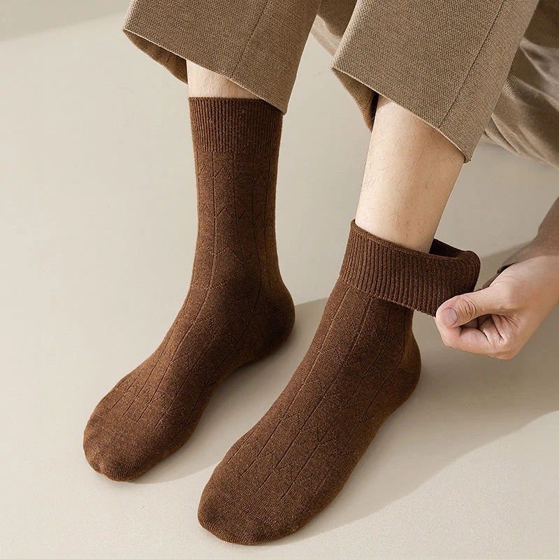 Oscar Wool-Blend Ribbed Crew Socks | Solid Crew Length Socks - Image 2