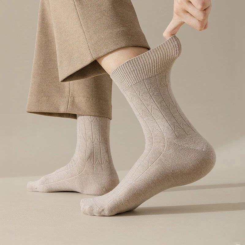 Oscar Wool-Blend Ribbed Crew Socks | Solid Crew Length Socks - Image 4