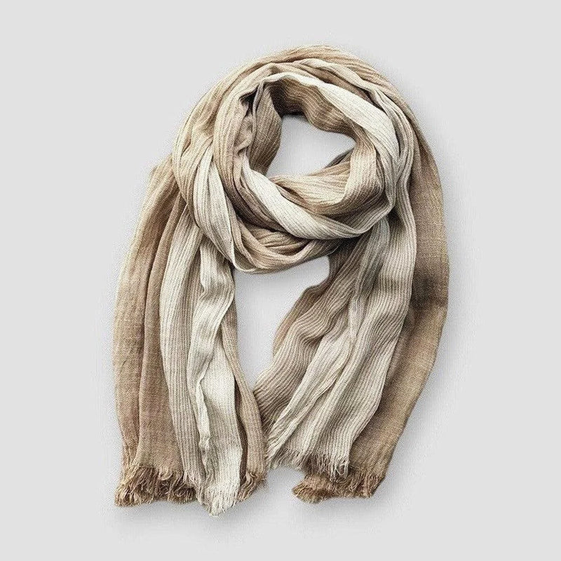 Oscar Ribbed Scarf | Colourblock Long Fringed Scarf - Image 2